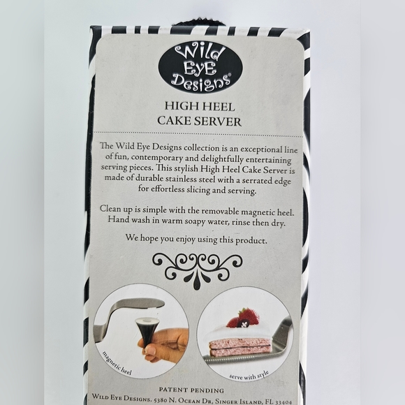 Wild Eye Designs High Heel Cake Server zebra - Picture 4 of 5